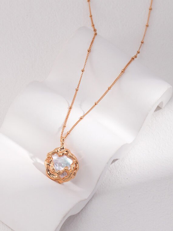 BAROQUE PEARL CHAIN NECKLACE