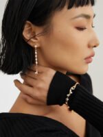 Sterling Sliver Cuff Bracelet 18K White Gold Plated