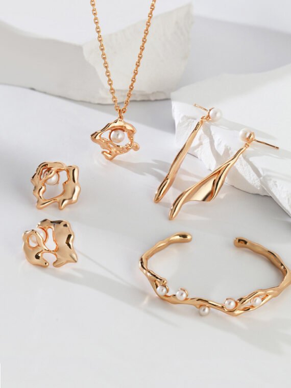 Sterling Sliver Cuff Bracelet 18K White Gold Plated